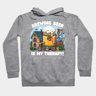 Home Brewing Beer is my therapy, Craft beer Brewing Hoodie